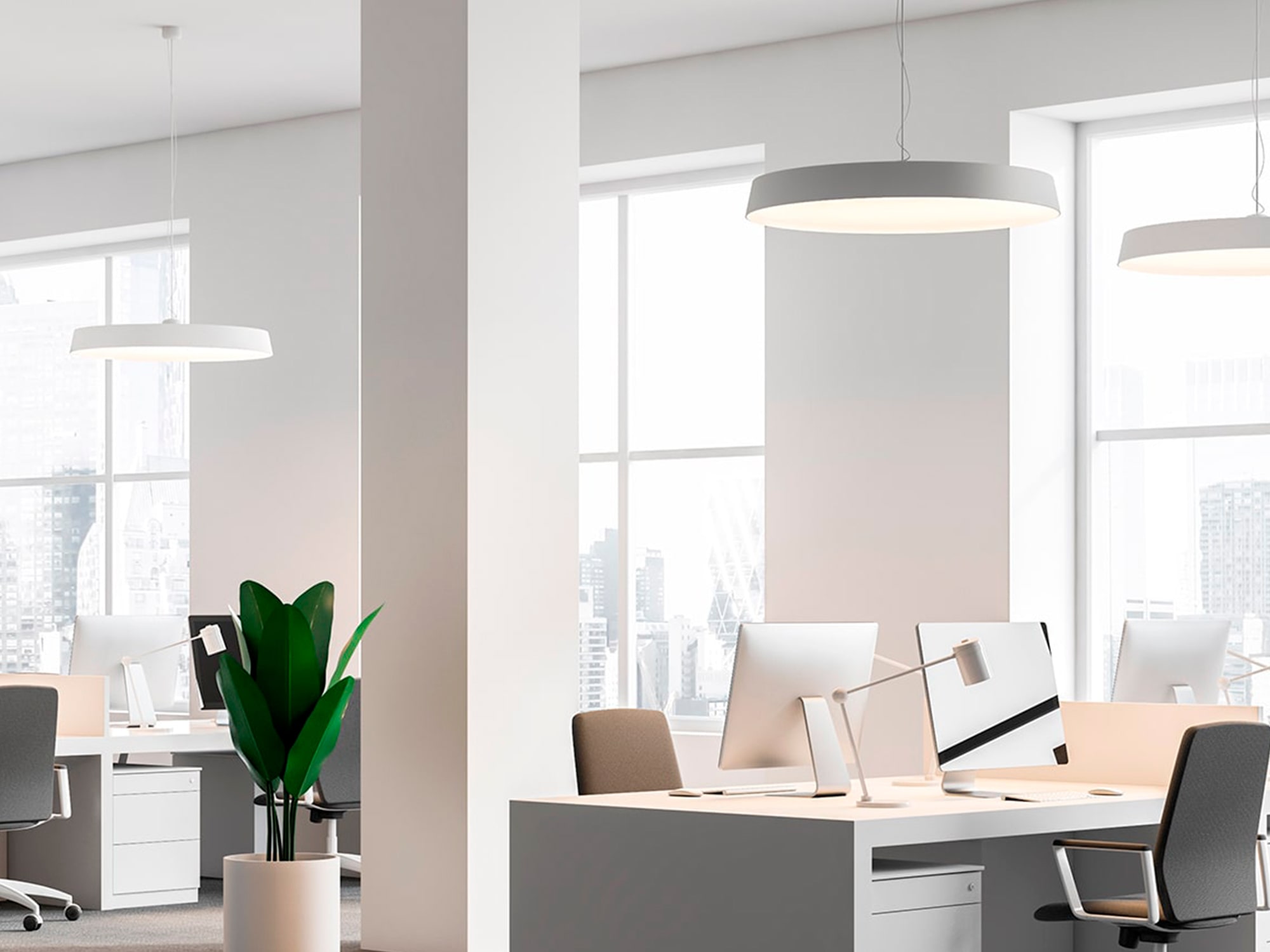 proyecto office 1 luminaria circular LS3235 